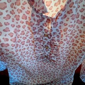 Devon Baer 3/4 Sleeve ruffle blouse